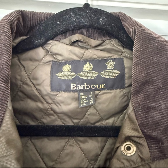 Barbour International Green Waxed Jacket Size USA 4 - Picture 2 of 5